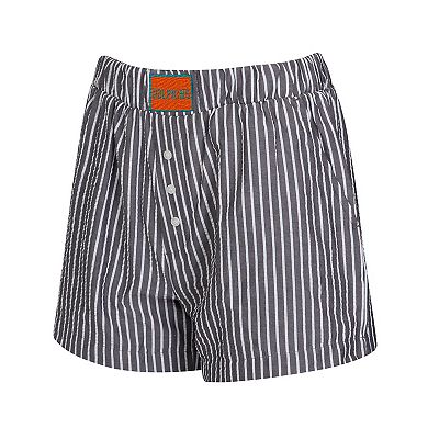 Women's Concepts Sport Black Miami Dolphins Two-Pack Stripes and Solids Boxer Shorts Set