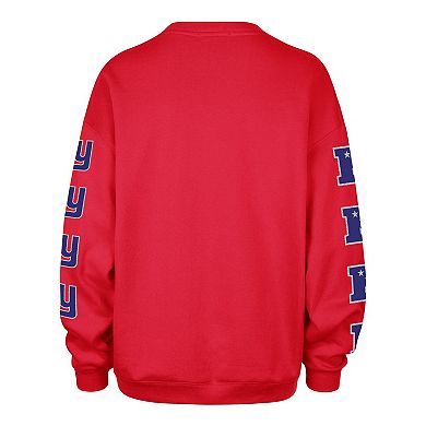 Women's '47 Red New York Giants Go Big Oversized Pullover Sweatshirt