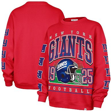 Women's '47 Red New York Giants Go Big Oversized Pullover Sweatshirt