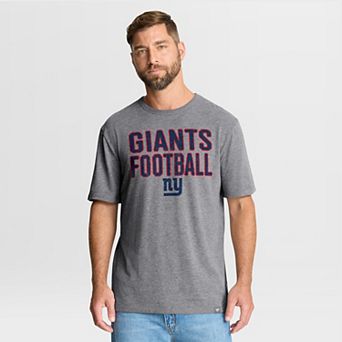 Men's Fanatics Heather Gray New York Giants First Down Tribute Tri-Blend T-Shirt