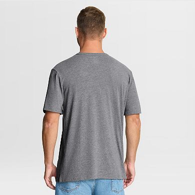 Men's Fanatics Heather Gray New York Giants First Down Tribute Tri-Blend T-Shirt