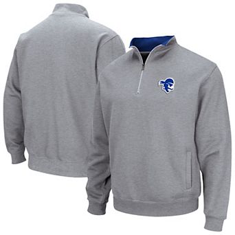 Men's Colosseum Heather Gray Seton Hall Pirates Tortugas Quarter-Zip Pullover Sweatshirt