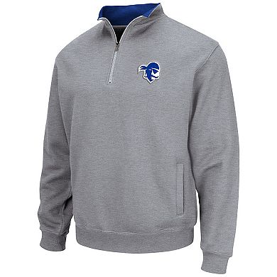 Men's Colosseum Heather Gray Seton Hall Pirates Tortugas Quarter-Zip Pullover Sweatshirt