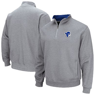 Men's Colosseum Heather Gray Seton Hall Pirates Tortugas Quarter-Zip Pullover Sweatshirt