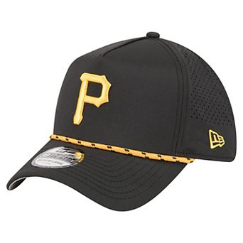 Men's New Era Black Pittsburgh Pirates 39THIRTY A-Frame Perforated Flex Hat