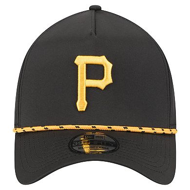 Men's New Era Black Pittsburgh Pirates 39THIRTY A-Frame Perforated Flex Hat