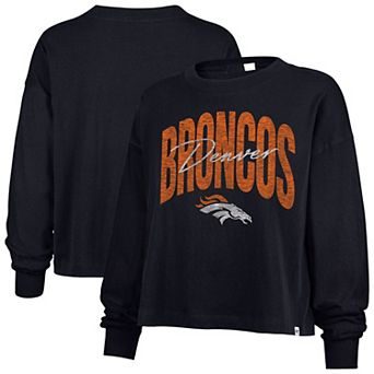 Women's '47 Navy Denver Broncos Muse Sydney Long Sleeve T-Shirt