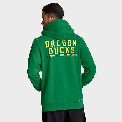 Men's Nike Green Oregon Ducks 2025 Sideline Standard Issue Dri-FIT Full-Zip Hoodie