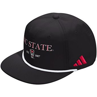 Unisex adidas Black NC State Wolfpack Seasonal Rope Adjustable Hat