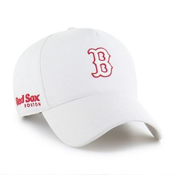 Men's '47 White Boston Red Sox Foundational Pinch Offside Adjustable Hat