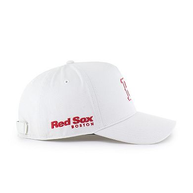 Men's '47 White Boston Red Sox Foundational Pinch Offside Adjustable Hat