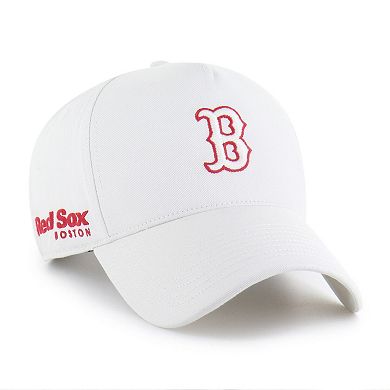Men's '47 White Boston Red Sox Foundational Pinch Offside Adjustable Hat