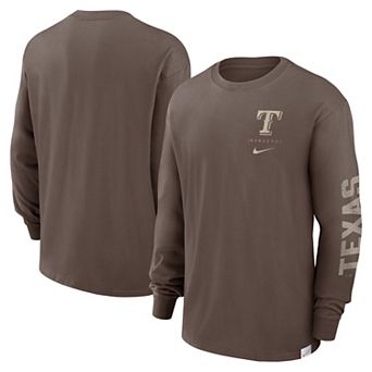 Men's Nike Light Brown Texas Rangers Statement Max90 Long Sleeve T-Shirt