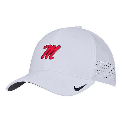Men's Nike White Ole Miss Rebels 2025 On-Field Performance Flex Hat