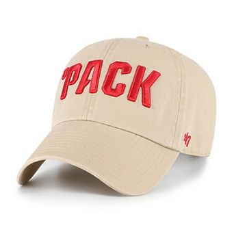 Men's '47 Khaki NC State Wolfpack Clean Up Adjustable Hat