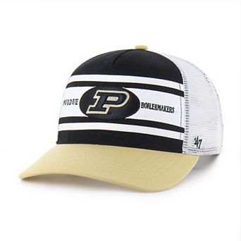 Youth '47 Black/Gold Purdue Boilermakers Super Stripe Hitch Adjustable Trucker Hat
