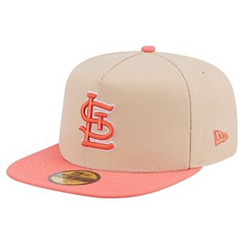Men's New Era Light Beige/Coral St. Louis Cardinals Two-Tone Color Pack A-Frame 59FIFTY Fitted Hat