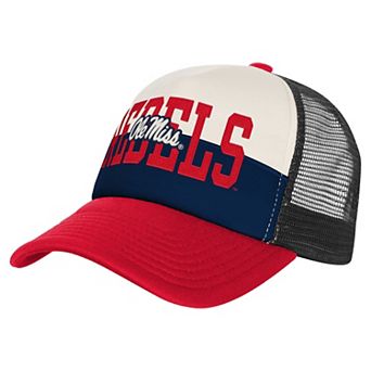 Men's Outerstuff Navy/Cream Ole Miss Rebels Modern Fan Trucker Adjustable Hat