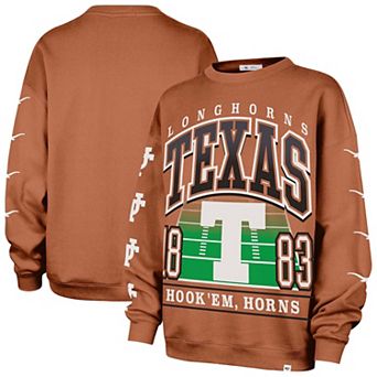 Women's '47 Texas Orange Texas Longhorns Go Big Oversized Pullover Sweatshirt