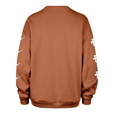 Women's '47 Texas Orange Texas Longhorns Go Big Oversized Pullover Sweatshirt