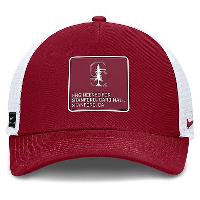 Men's Nike Cardinal/White Stanford Cardinal 2025 On-Field Rise Engineered Trucker Adjustable Hat