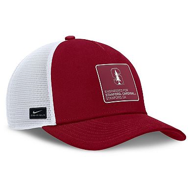 Men's Nike Cardinal/White Stanford Cardinal 2025 On-Field Rise Engineered Trucker Adjustable Hat