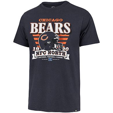 Men's '47 Navy Chicago Bears Stripe Splash Franklin Throwback T-Shirt