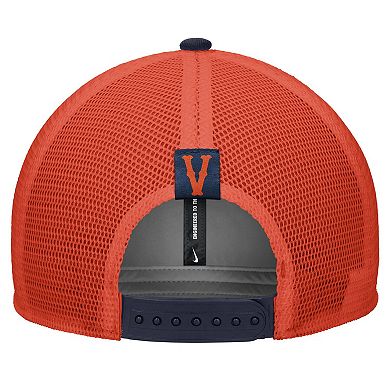 Men's Nike Navy Virginia Cavaliers Vintage Arch Rise Performance Trucker Adjustable Hat
