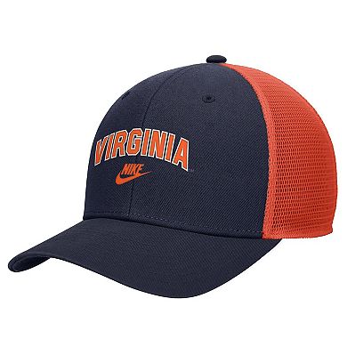 Men's Nike Navy Virginia Cavaliers Vintage Arch Rise Performance Trucker Adjustable Hat