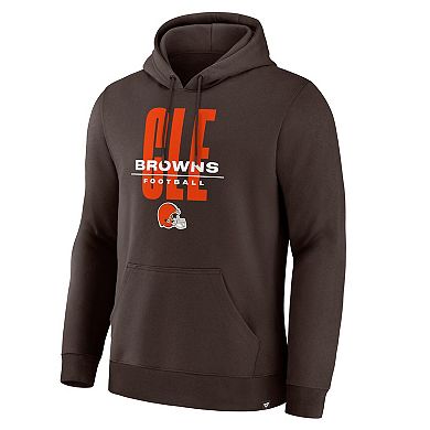 Men's Fanatics Brown Cleveland Browns Right Tackle Legacy Pullover Hoodie