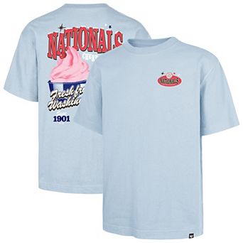 Men's '47 Light Blue Washington Nationals Ice Cream Parlor Foundation T-Shirt