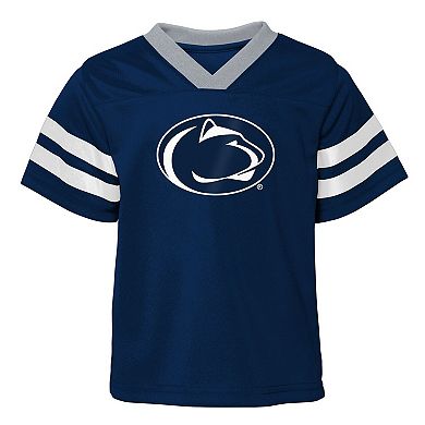 Toddler Outerstuff Navy/Gray Penn State Nittany Lions Red Zone Two-Piece V-Neck Top and Pants Set