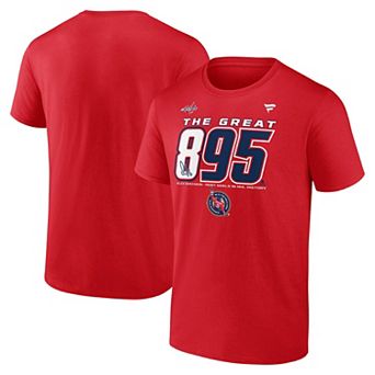 Men's Fanatics Alexander Ovechkin Red Washington Capitals NHL All-Time Leading Goal Scorer The Great 895 T-Shirt