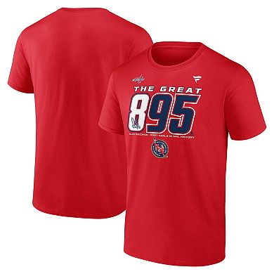 Men's Fanatics Alexander Ovechkin Red Washington Capitals NHL All-Time Leading Goal Scorer The Great 895 T-Shirt
