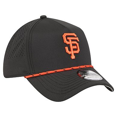 Men's New Era Black San Francisco Giants 39THIRTY A-Frame Perforated Flex Hat