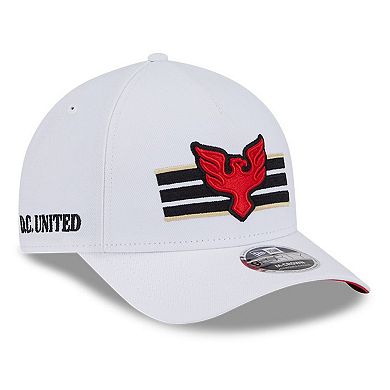 Youth New Era White D.C. United 2025 Jersey Hook 9FORTY M-Crown Adjustable Hat