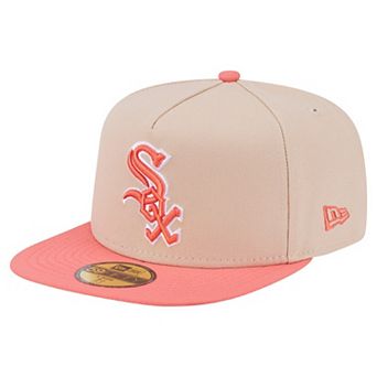 Men's New Era Light Beige/Coral Chicago White Sox Two-Tone Color Pack A-Frame 59FIFTY Fitted Hat