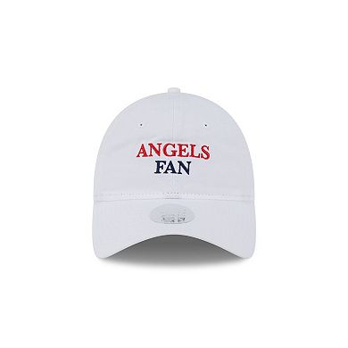Women's New Era White Los Angeles Angels Team Fan 9TWENTY Adjustable Hat