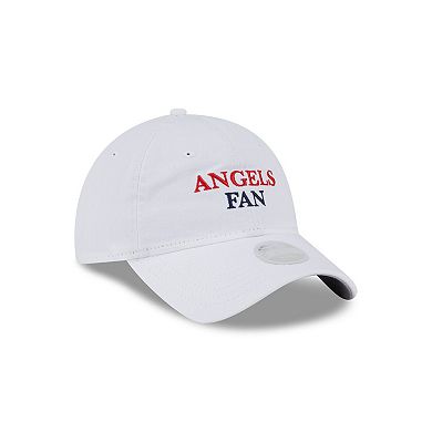 Women's New Era White Los Angeles Angels Team Fan 9TWENTY Adjustable Hat