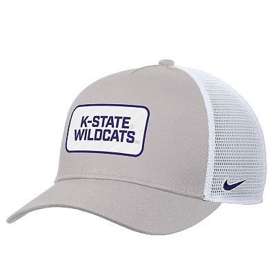 Men's Nike Pewter Kansas State Wildcats 2025 On-Field Rise Trucker Performance Adjustable Hat