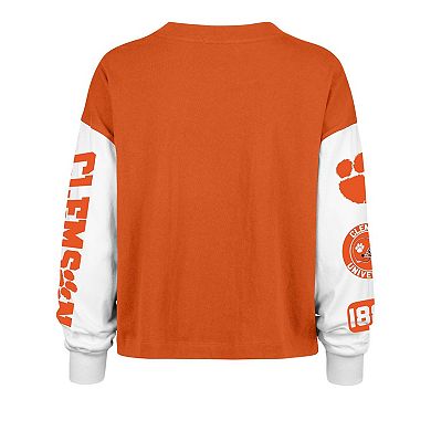 Women's '47 Orange Clemson Tigers Sydney Long Sleeve T-Shirt