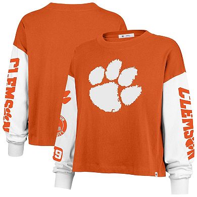 Women's '47 Orange Clemson Tigers Sydney Long Sleeve T-Shirt
