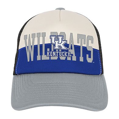 Youth Outerstuff Royal/Cream Kentucky Wildcats Modern Fan Trucker Adjustable Hat