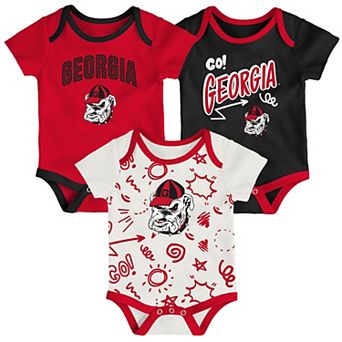 Infant Outerstuff Georgia Bulldogs All Day Play Three-Piece Bodysuit Set