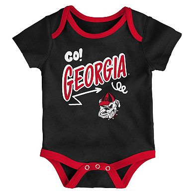 Infant Outerstuff Georgia Bulldogs All Day Play Three-Piece Bodysuit Set