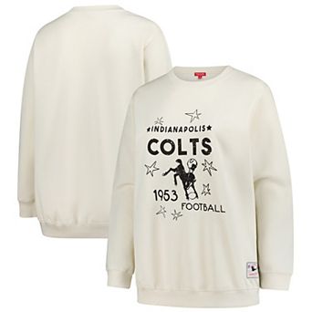 Women's Fanatics Cream Indianapolis Colts Plus Size Shooting Star Pullover Sweatshirt