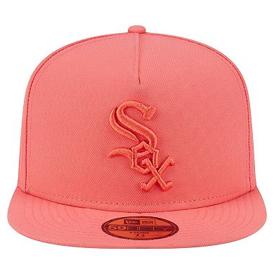 Men's New Era Coral Chicago White Sox Color Pack A-Frame 59FIFTY Fitted Hat