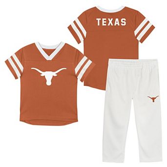 Toddler Outerstuff Texas Orange/Black Texas Longhorns Red Zone Two-Piece Top and Pants Set