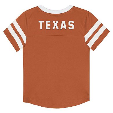 Toddler Outerstuff Brown/Black Texas Longhorns Red Zone Two-Piece V-Neck Top and Pants Set