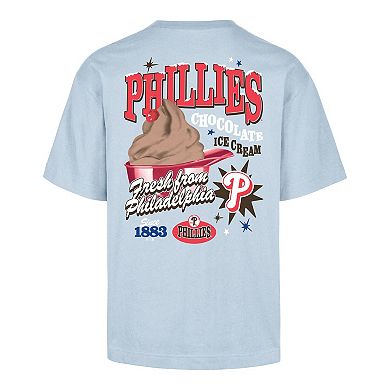 Men's '47 Light Blue Philadelphia Phillies Ice Cream Parlor Foundation T-Shirt